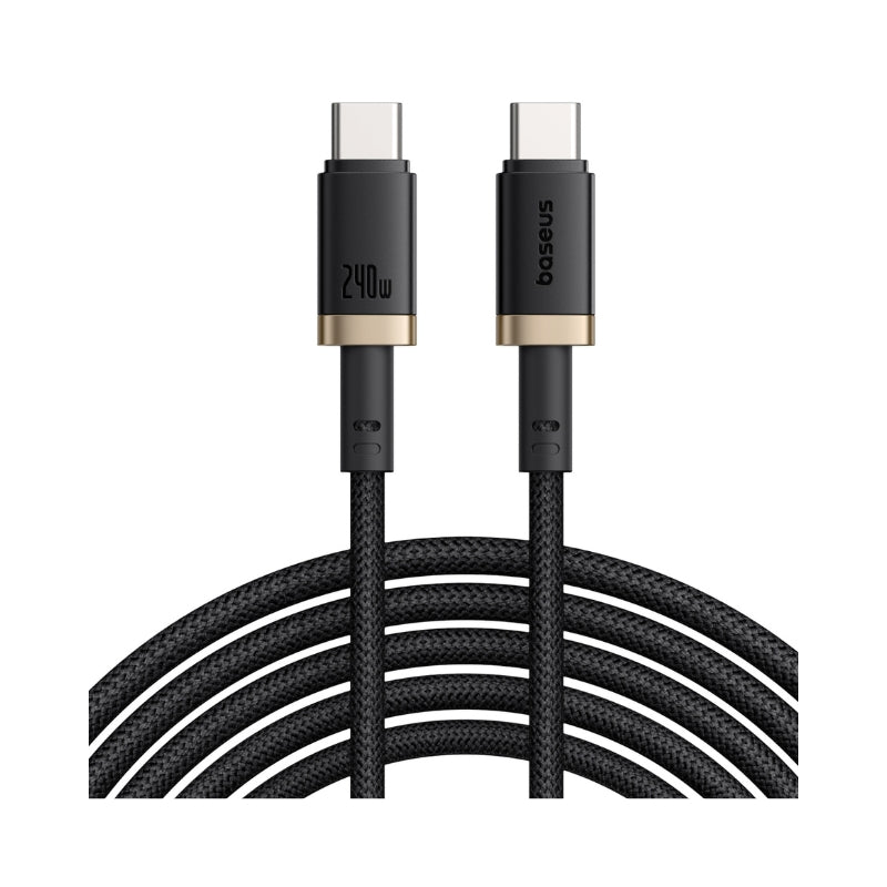 باسيوس كابل ديورا USB-C→C ‏240 واط بطول 1 متر أسود