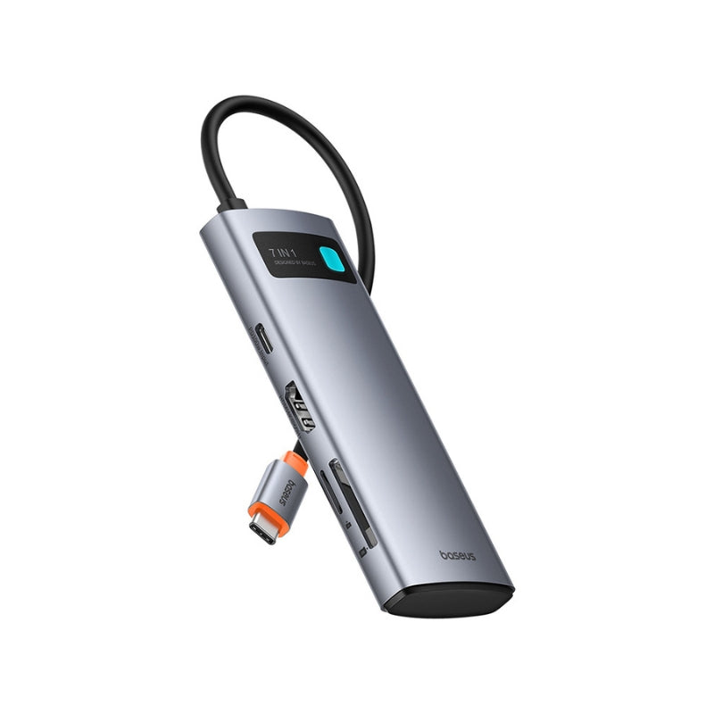 باسيوس قاعدة توصيل Metal Gleam ‏7 منافذ Space Grey