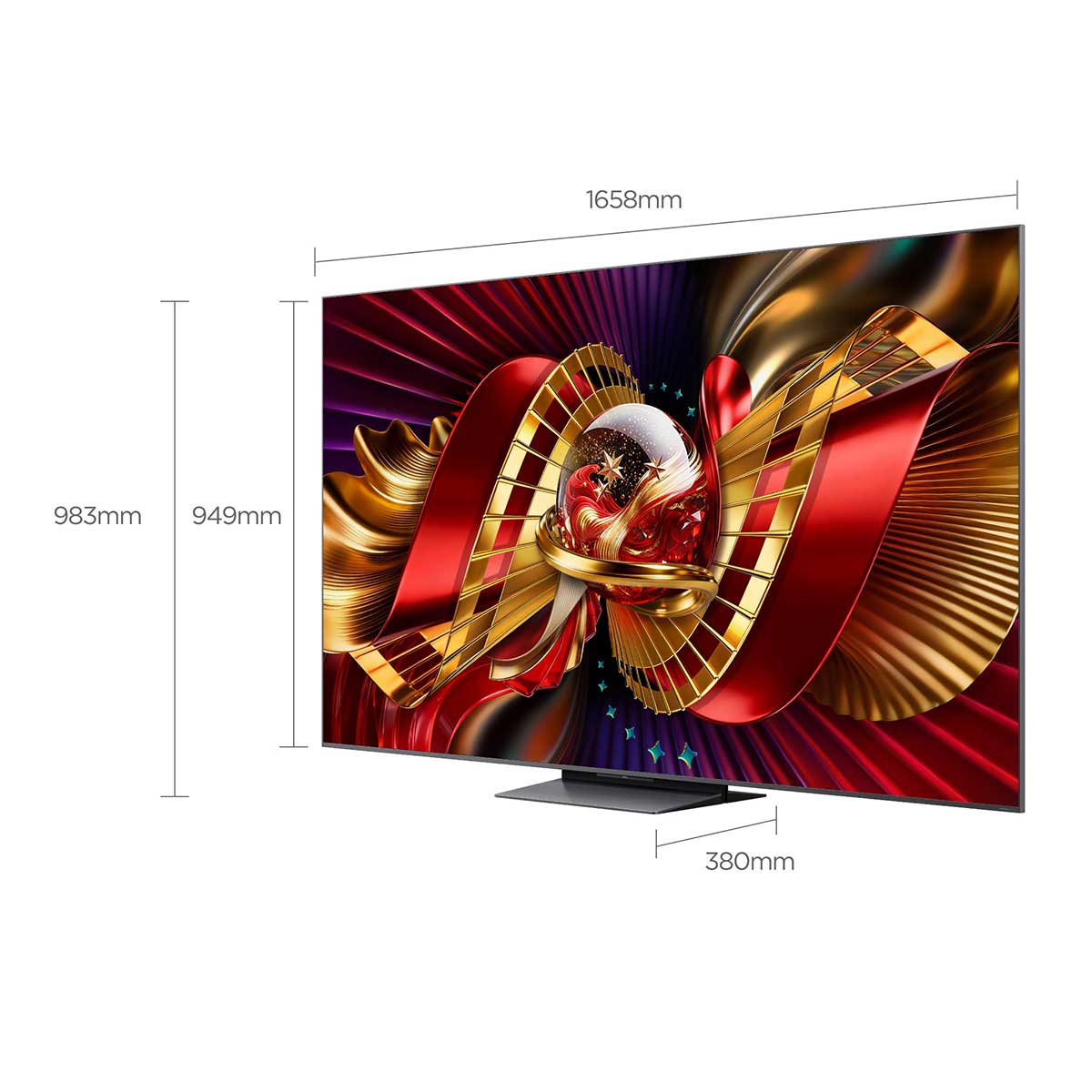 TCL C8L 75 بوصة - الأبعاد