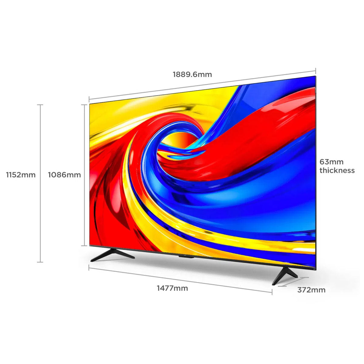 TCL P7L 85 بوصة - زاوية جانبية
