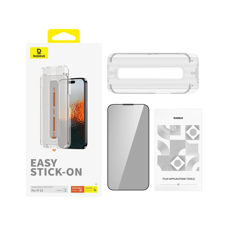 Baseus Sapphire Privacy Screen Protector  iPhone  Clear (Dust Filter, 1-Pack)