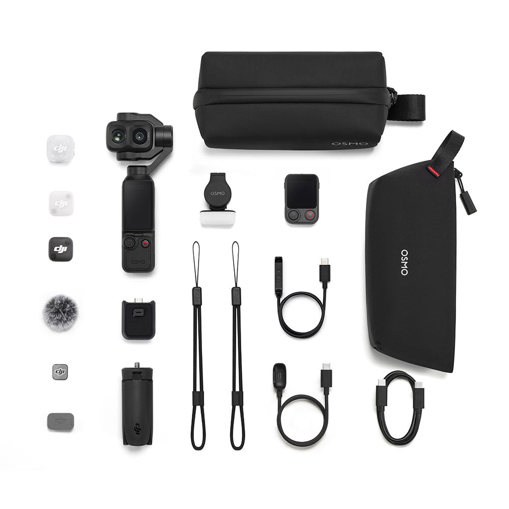 محتويات علبة DJI Osmo Pocket 4P فلوك كومبو