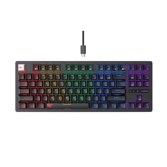 لوحة مفاتيح الألعاب Havit KB892L باللون الأسود