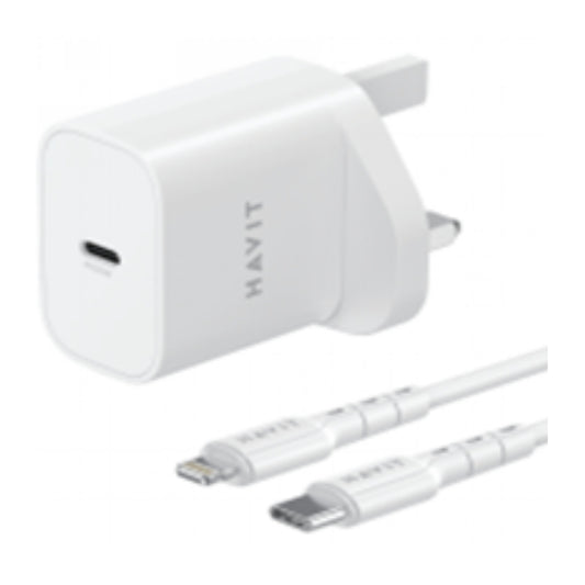 شاحن Havit ST711 UK مع كابل C إلى L بقوة 20 واط