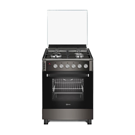 INSIDE FID-6031-SMK Gas Cooker 4 Burners, Black طباخ انسايد