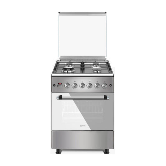 INSIDE FID-6031-SST Gas Cooker 4 Burners, Silver طباخ انسايد