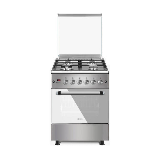 INSIDE FTS-6031-SST Gas Cooker 4 Burners, Silver طباخ انسايد