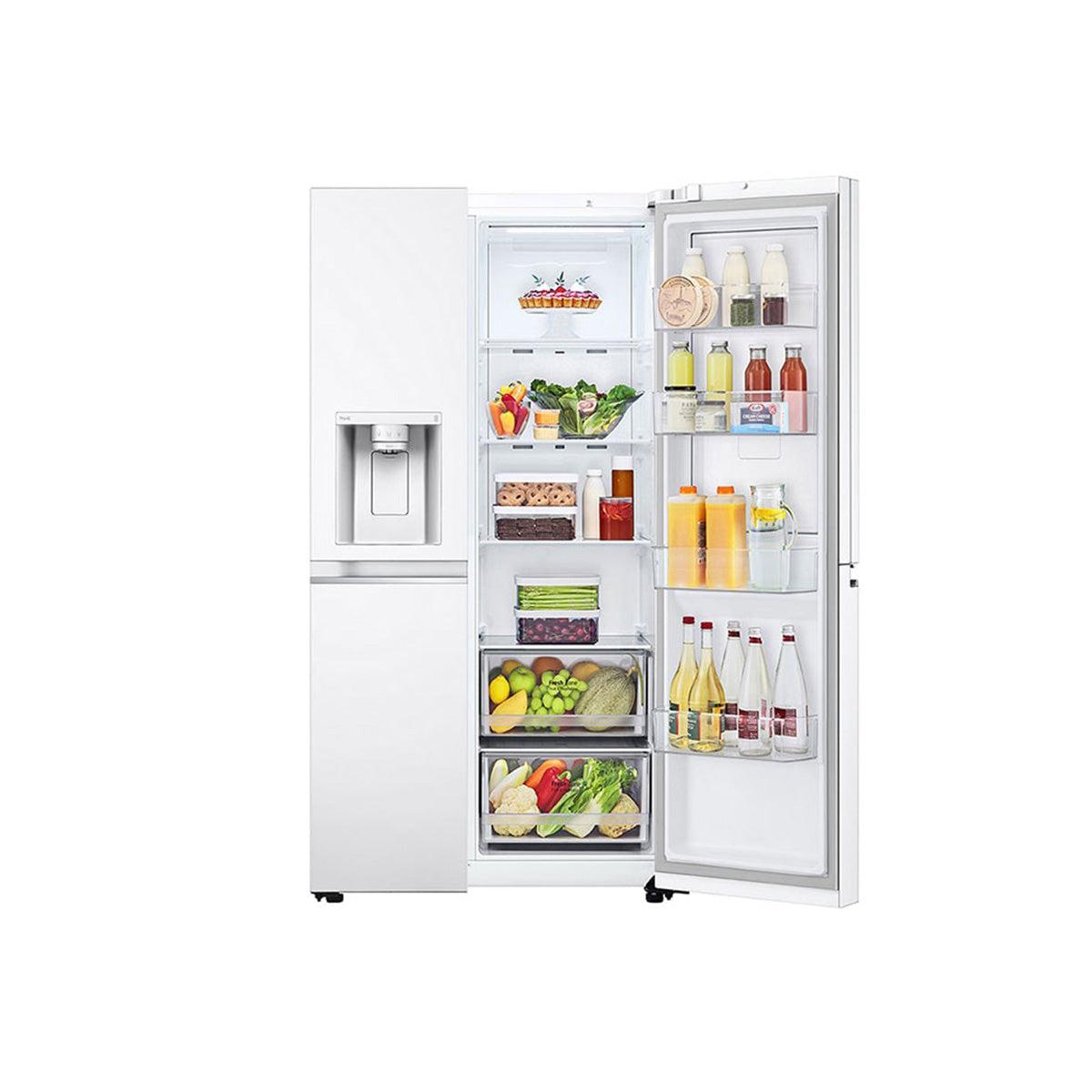LG refrigerator four doors GCJ -287GNW - 674 liters - white