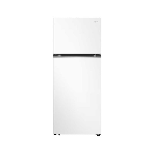 LG GNB-562GVWP refrigerator with a 375-liter upper freezer, equipped with Linear Cooling technology and Smart Inverter technology