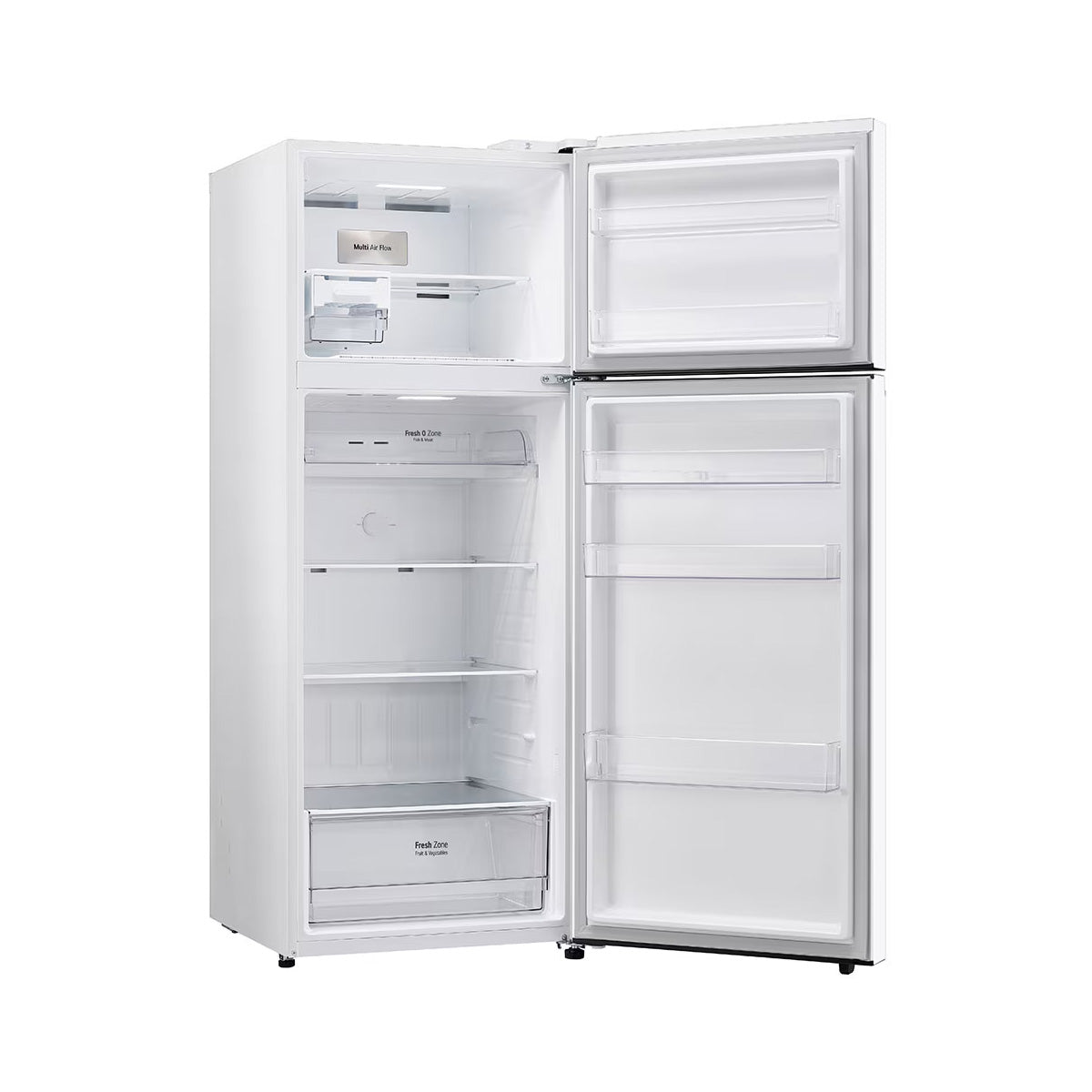 LG GNB-682FVWP refrigerator with a capacity of 493 liters, white color, equipped with Smart Inverter technology