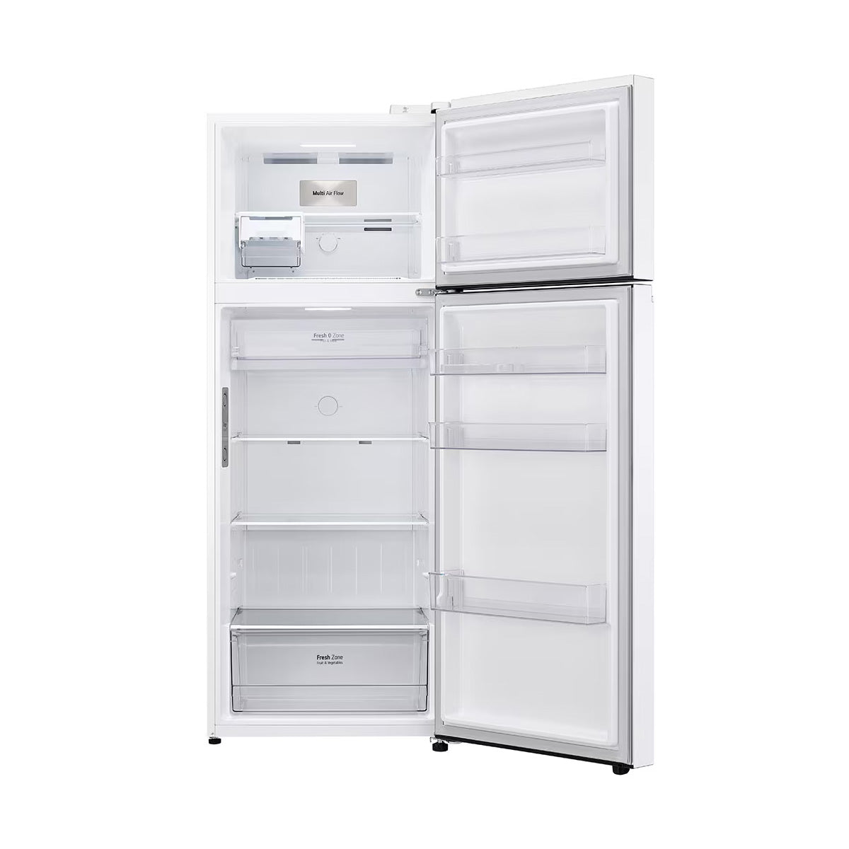 LG GNB-682FVWP refrigerator with a capacity of 493 liters, white color, equipped with Smart Inverter technology