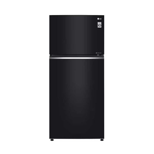 LG GNB -732HGI refrigerator with a 547 -liter upper freezer, equipped with a banner and a Door Cooling⁺ - black glass