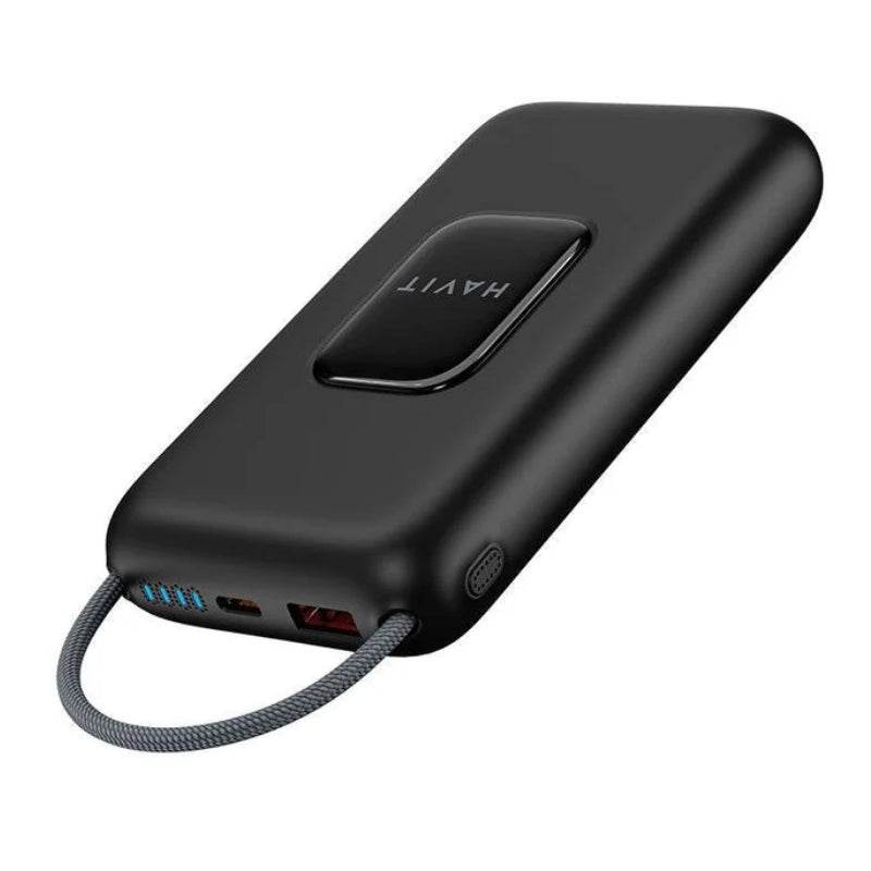 شاحن الطوارئ Havit PB35 بسعة 20000mAh وقدرة 22.5 واط للشحن السريع، باللون الأسود