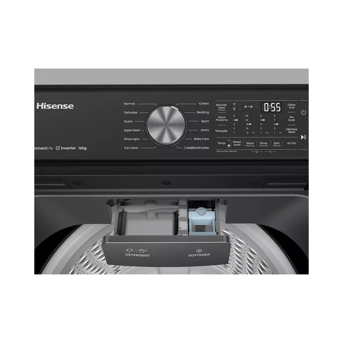 غسالة ملابس هايسنس 21 كيلو طراز WT5I2123DB
