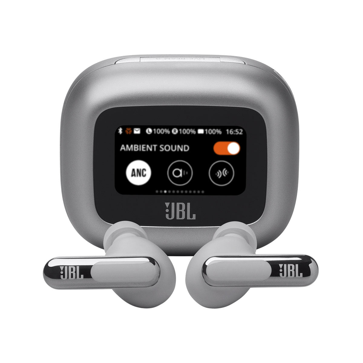 JBL Live Beam - silver - advanced audio performance and smart Inside in the ear design