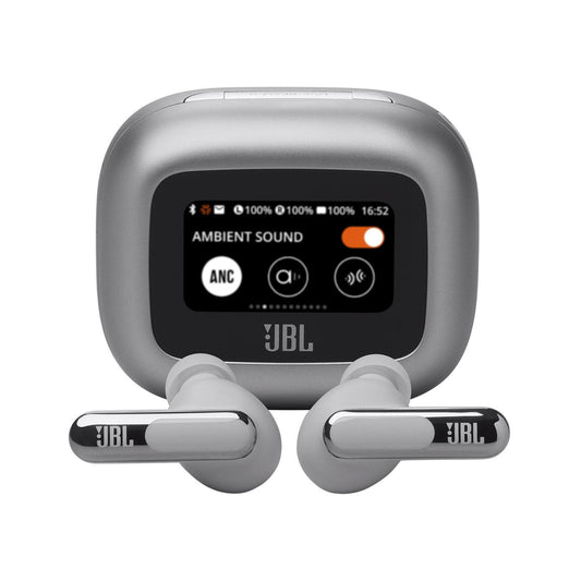JBL Live Beam - silver - advanced audio performance and smart Inside in the ear design