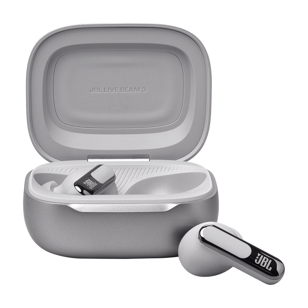 JBL Live Beam - silver - advanced audio performance and smart Inside in the ear design