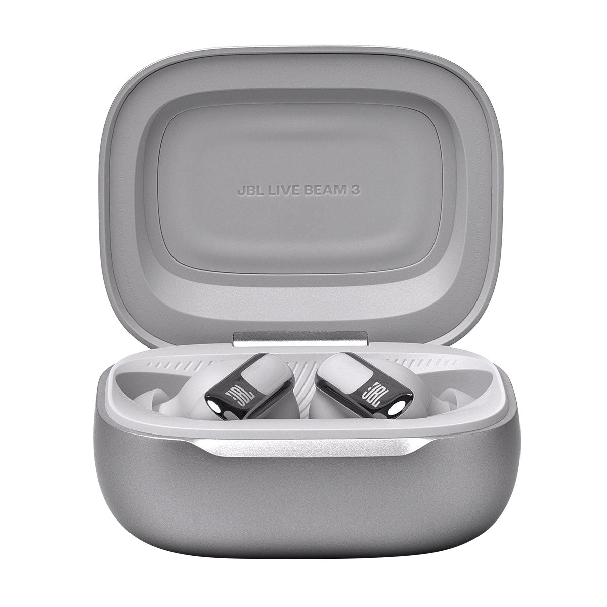 JBL Live Beam - silver - advanced audio performance and smart Inside in the ear design