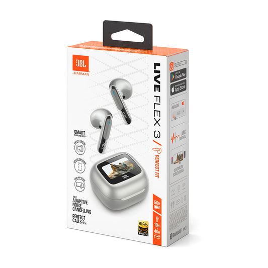 JBL Live Flex - Silver - Luxurious Design with Smart Insulation and Pure Voice