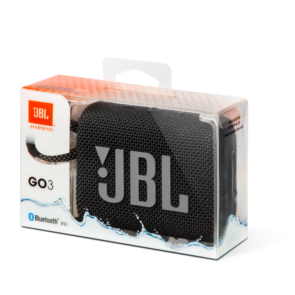 مكبر الصوت JBL Go 3 – أسود – تصميم عصري وصوت واضح في كل مكان