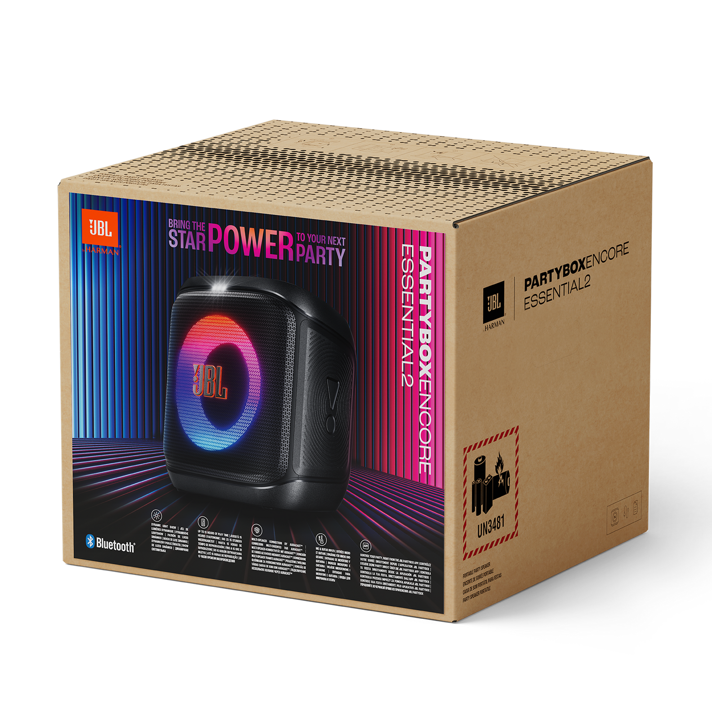 JBL PartyBox Encore Essential 2 - سبيكر حفلات مع مايك لاسلكي