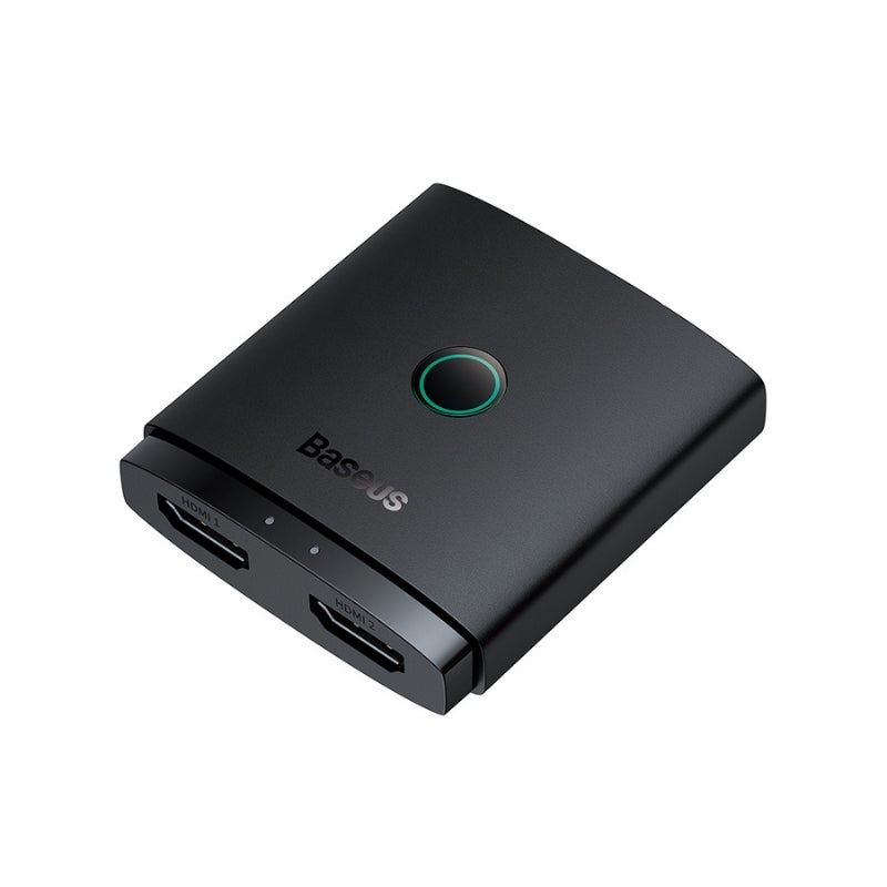 باسيوس مفتاح HDMI ثنائي الاتجاه AirJoy ‏2 في 1 أسود