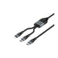 كابل Havit CB6326، من النوع C إلى C+L، بطول 1.2 متر، بقوة 100 واط + 30 واط، باللون الأسود.