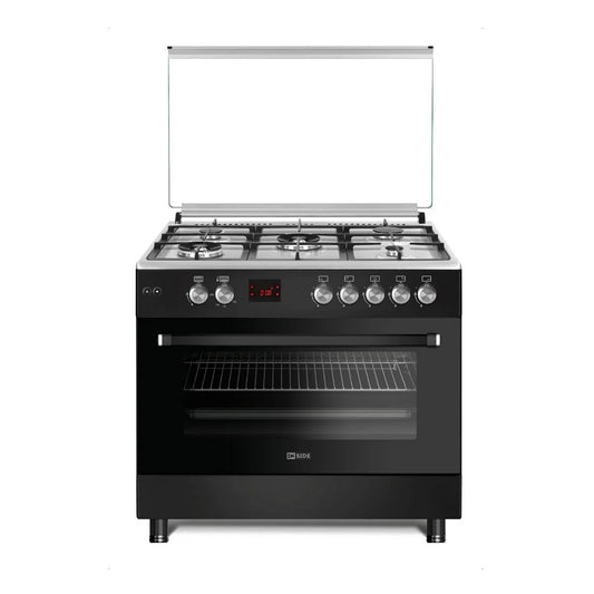 INSIDE LU-FULL90-SBL Gas Cooker 5 Burners, 90cm طباخ انسايد + MW20002 هدية