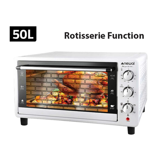 NEWAL MOV-1650/01 فرن ميكروويف، سعة 50 لتر، 1800 واط، أبيض فرن نوال