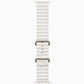 Apple Watch Ultra 2 49mm Titanium White , Ocean Band -ساعة أبل الترا 2 - 49 ملم تيتانيوم أبيض - حزام المحيط