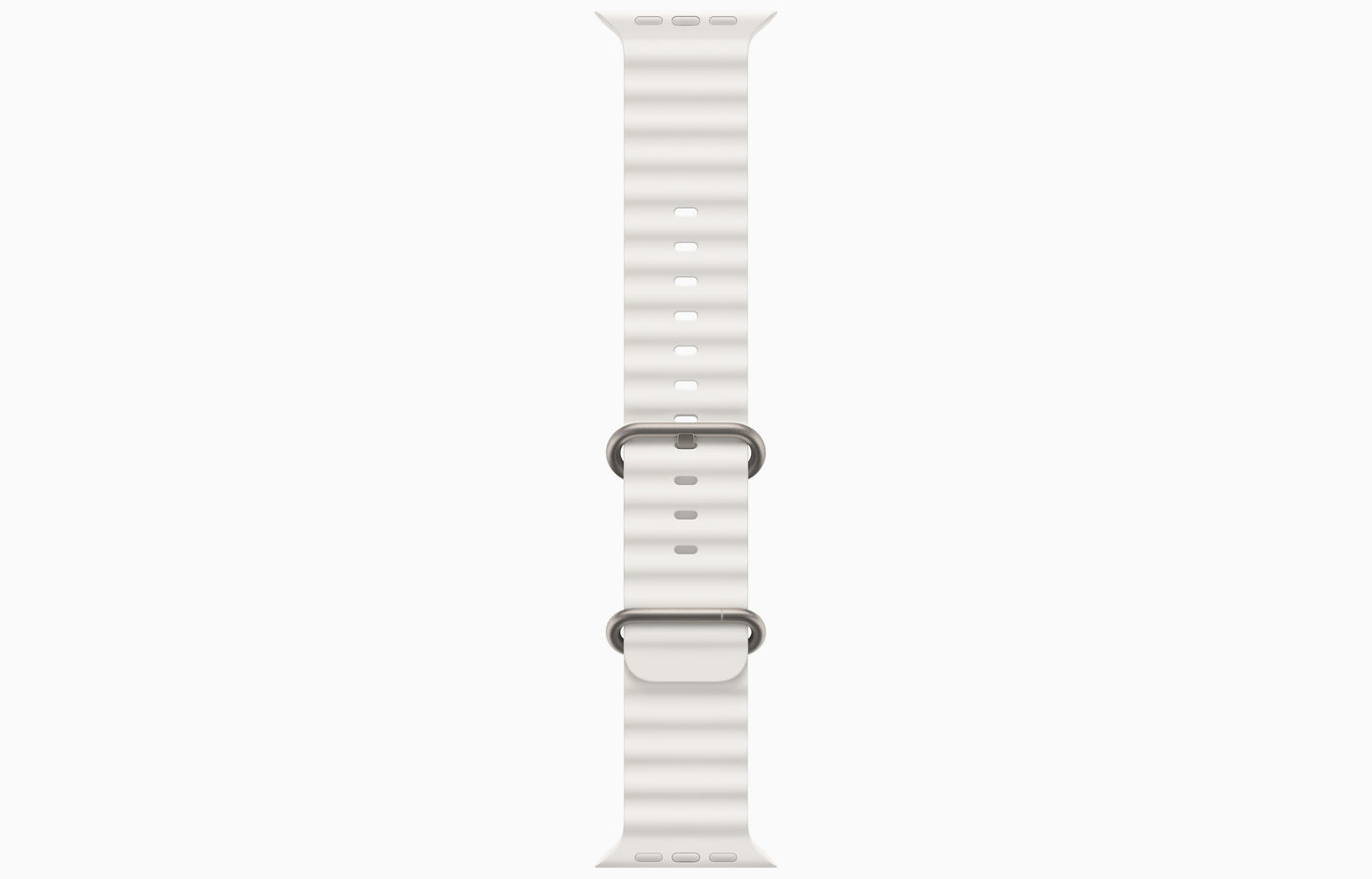 Apple Watch Ultra 2 49mm Titanium White , Ocean Band -ساعة أبل الترا 2 - 49 ملم تيتانيوم أبيض - حزام المحيط