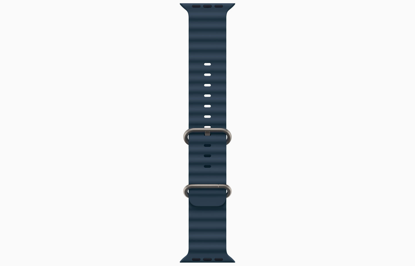 Apple Watch Ultra 2 49mm Titanium Blue, Ocean Band - ساعة أبل الترا 2 - 49 ملم - أزرق تيتانيوم - حزام المحيط