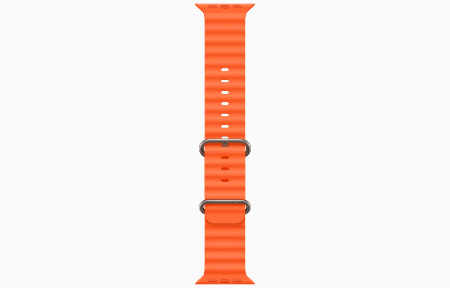 Apple Watch Ultra 2 49mm Titanium Orange, Ocean Band -  ساعة أبل الترا 2 مقاس 49 ملم تيتانيوم برتقالي، حزام المحيط