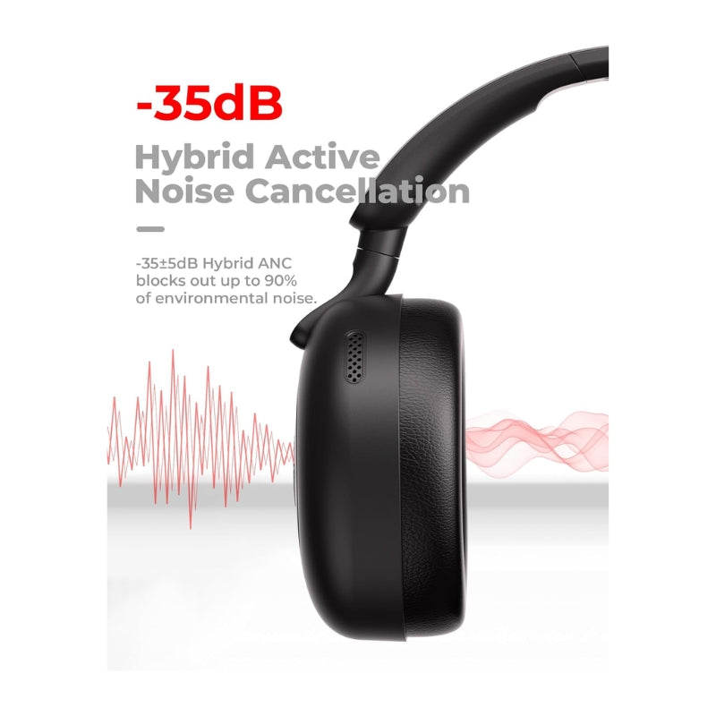 سماعات رأس هافيت H655BT اللاسلكية الهجينة بخاصية إلغاء الضوضاء النشطة