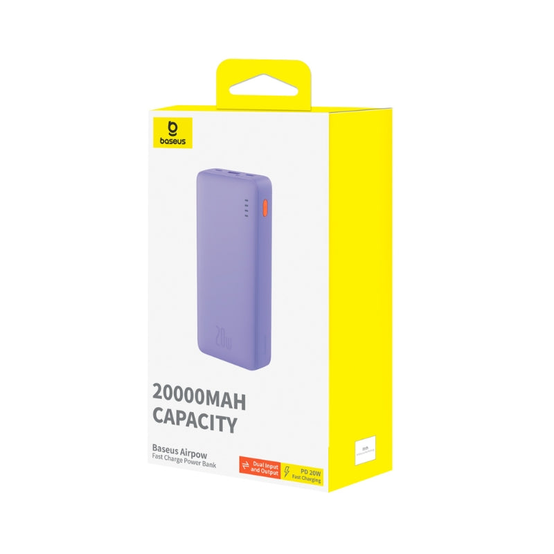 باسيوس باور بانك Airpow ‏20000 مللي أمبير ‏20 واط  (مع كابل USB→C ‏50سم)