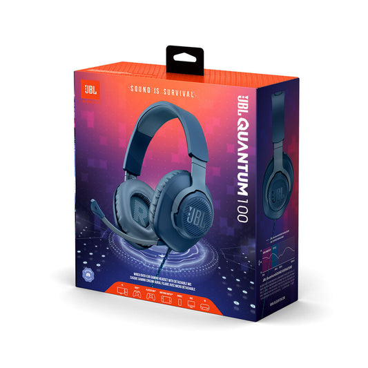 JBL QUANTUM 100 - Blue - Professional Games Performance with a comfortable design and semester microphone