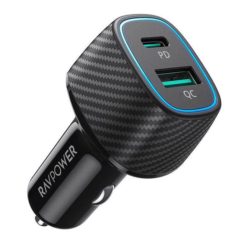 RAVPower PD Pioneer 48W 2-Port USB Car Charger RP-VC009 – Black