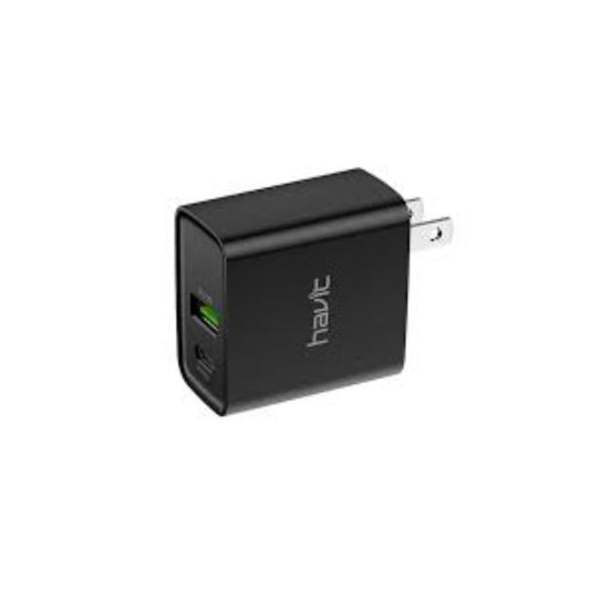 شاحن هافيت PD20W+QC3.0 باللون الأسود