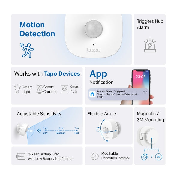 Tapo Smart Motion Sensor Tapo T100 - حساس الحركة الذكي Tapo T100