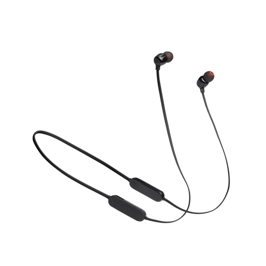 JBL TUNE 125bt - Black - Design behind the Neck and JBL Pure Bass wireless