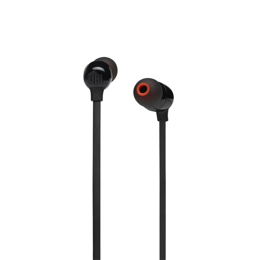 JBL TUNE 125bt - Black - Design behind the Neck and JBL Pure Bass wireless