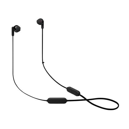 JBL Tune 215bt - Black - Design behind the neck and Bluetooth technology