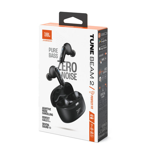 JBL WAVE Beam - Black - Stylish Design and a Strong Look that lasts all day