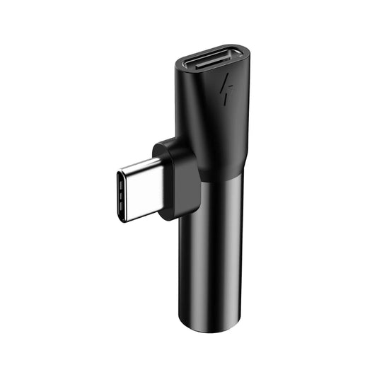 محول Baseus L41 – من منفذ Type‑C إلى منفذ Type‑C  + منفذ صوت 3.5mm أأسود)