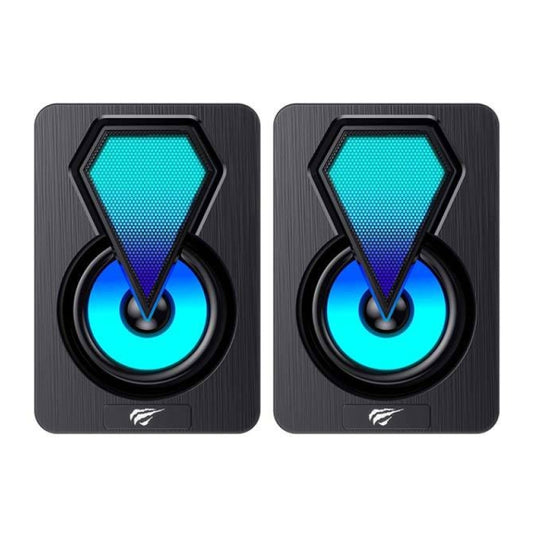 مكبر الصوت Havit SK210mini PRO RGB ستيريو للحاسوب باللون الأسود