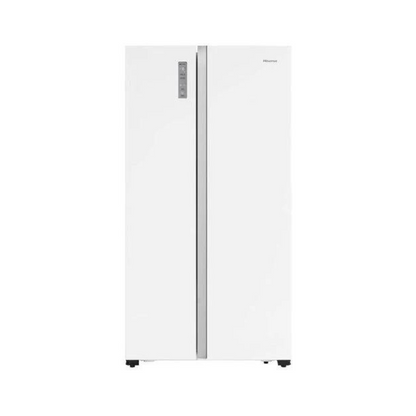 White Hesense refrigerator beside 670 liters