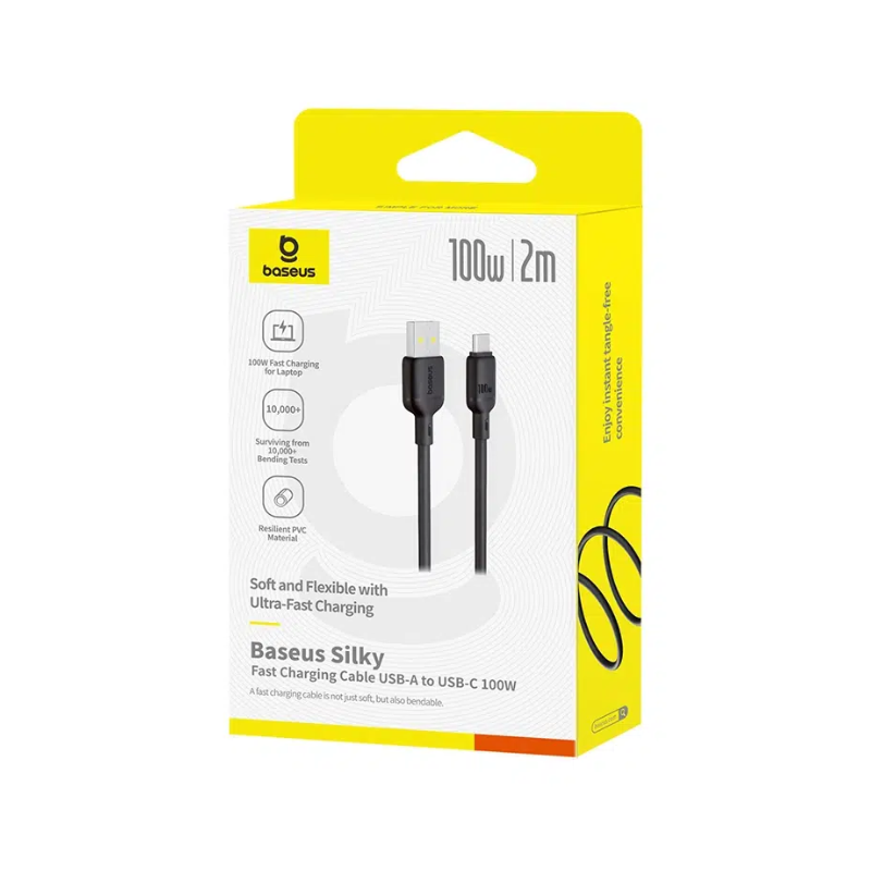باسيوس كابل سيـلكي USB→C ‏100 واط