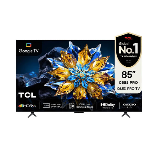 TCL C655 PRO 85" QLED TV 100+ Local dimming 144Hz VRR HDR 10+