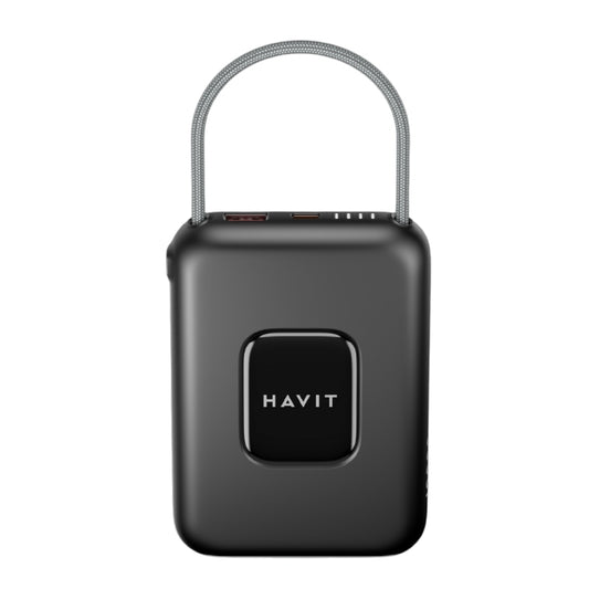 شاحن الطوارئ Havit PB32 بسعة 10000mAh وقدرة 22.5 واط للشحن السريع، باللون الأسود