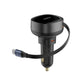 شاحن سيارة بيسيوس Enjoyment Pro بمنفذ USB‑C + كيبل تايب‑سي قابل للسحب بقدرة 60W – لون أسود